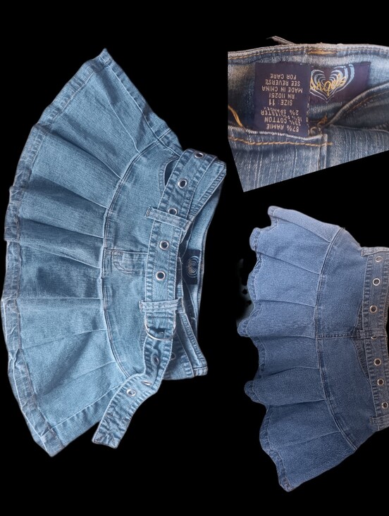 Angels Dresses & Skirts - NOW $5.  Angels Denim Pleated Mini Skirt - Blue